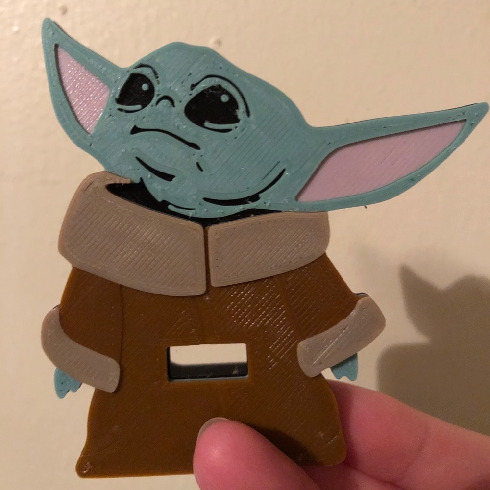 Baby yoda charger charm
